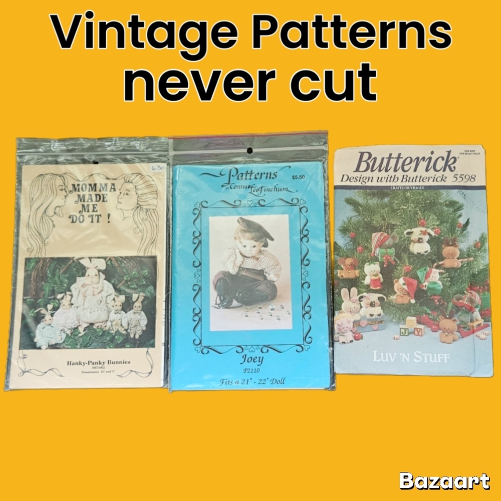 Vintage Sewing Patterns Set Of 3
